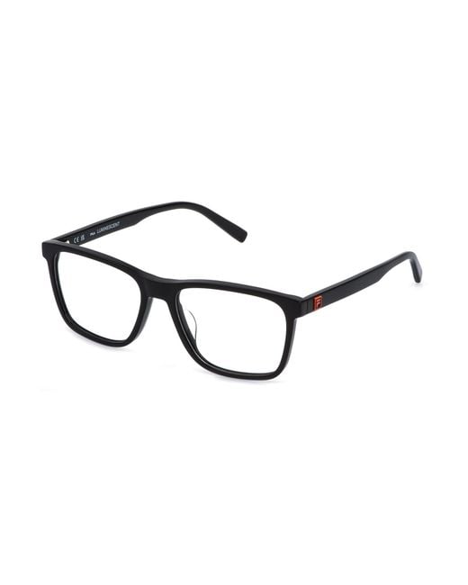 Fila Black Vfid05 700 Optical Frames Acetate Squared for men