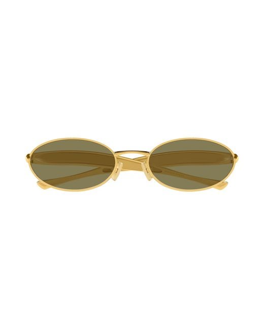 Bottega Veneta Black Bv1386S 006 Sunglasses Metal Round