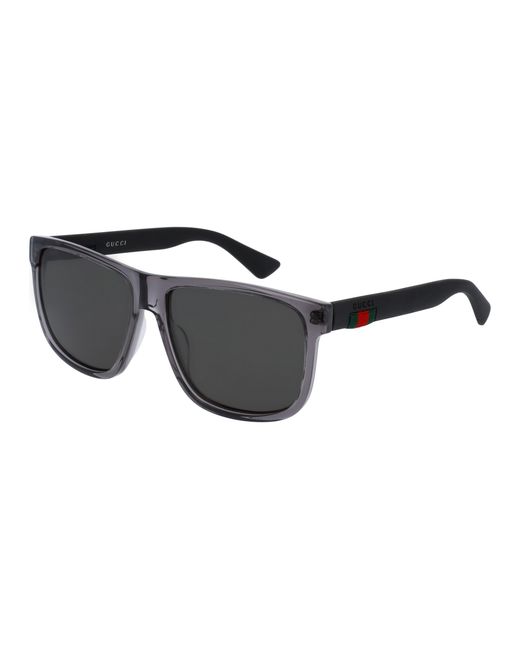 Gucci Black Gg0010S 004 Sunglasses Acetate Squared Polarized for men