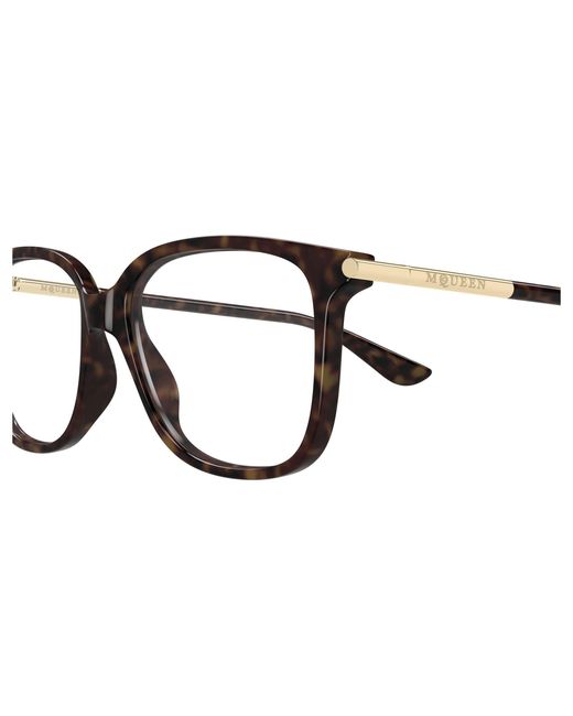 McQueen Black Am0554O 006 Optical Frames Acetate Transparent Cat Eye