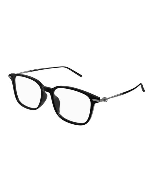 Montblanc Black Mb0413Oa 002 Optical Frames Acetate Transparent Cat Eye for men