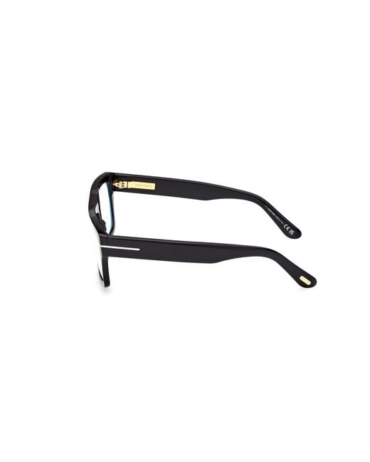 Tom Ford Black Ft6084-B 001 Optical Frames Acetate Squared Normal for men