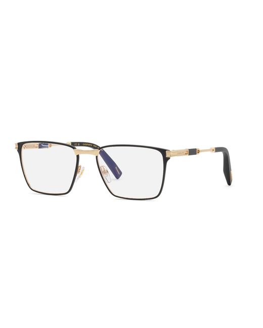 Chopard Black Vchm09 302 Optical Frames Metal Squared for men