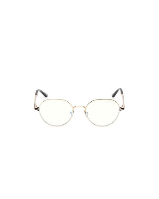 Tom Ford Black Ft6127-B 028 Optical Frames Metal Round Normal for men