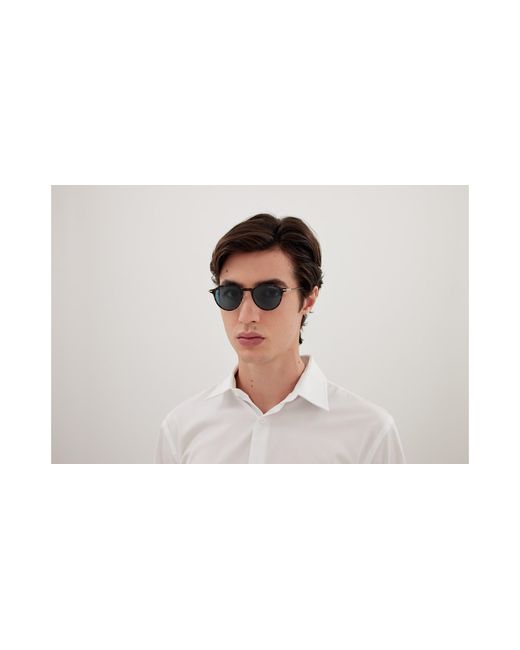 Montblanc Black Mb0355S 006 Sunglasses Injected Round for men