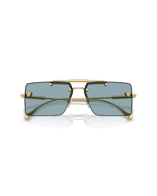 Versace Black Ve2245 100280 Sunglasses Metal Squared Normal
