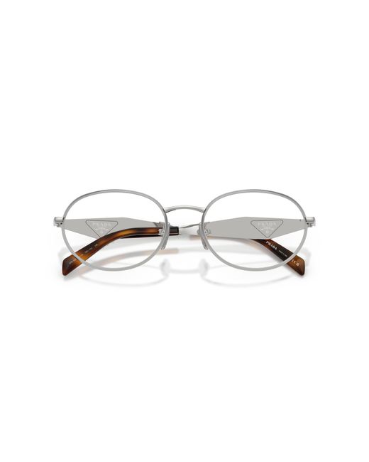 Prada Black Pr D53Vd 1Bc1O1 Optical Frames Metal Transparent Round Normal