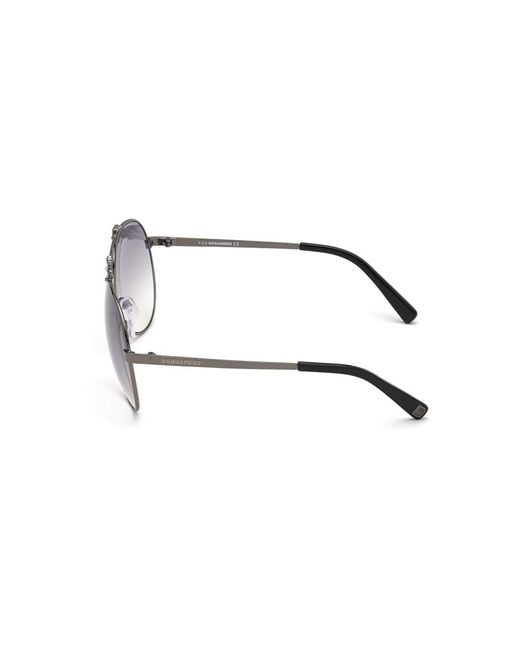 DSquared² Black Dq0356 08B Outlet Sunglasses Metal Pilot Normal Shaded