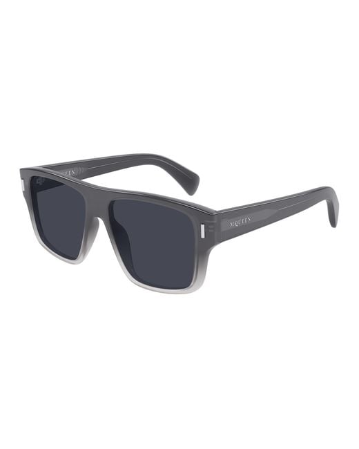 McQueen Black Am0550S 004 Sunglasses Acetate Squared for men