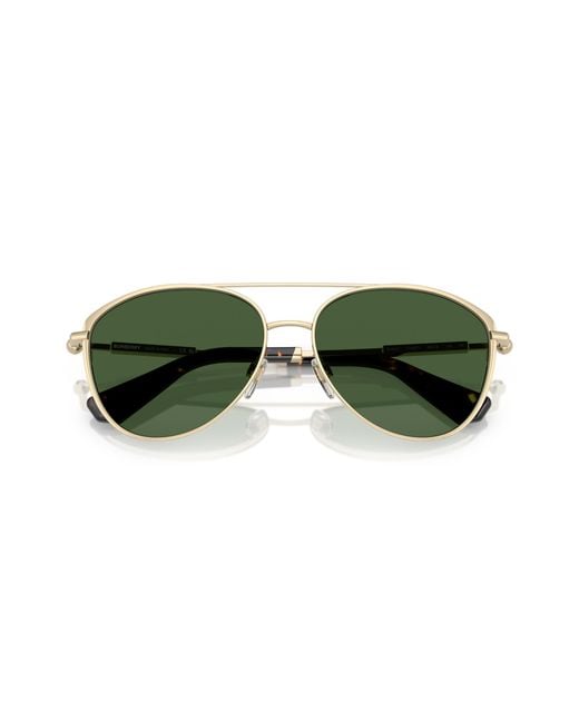 Burberry Green Be3157 110971 Sunglasses Metal Pilot Normal