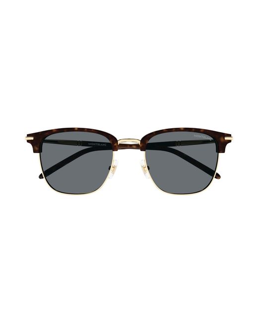 Montblanc Black Mb0242S 009 Sunglasses Acetate Squared for men