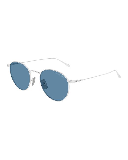 Montblanc Black Mb0473S 005 Sunglasses Metal Round for men