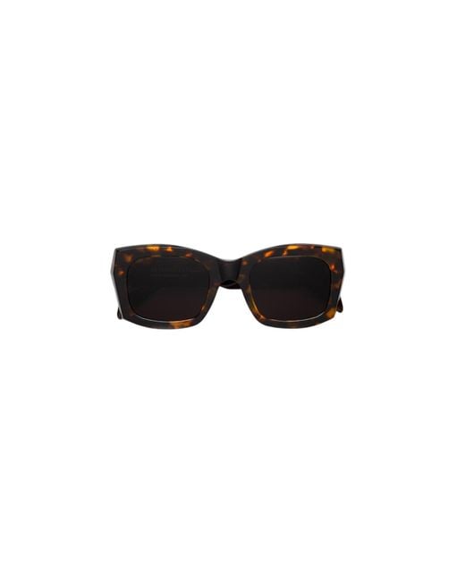 Retrosuperfuture Black H8Y Komori Burnt Sunglasses Acetate Squared Normal