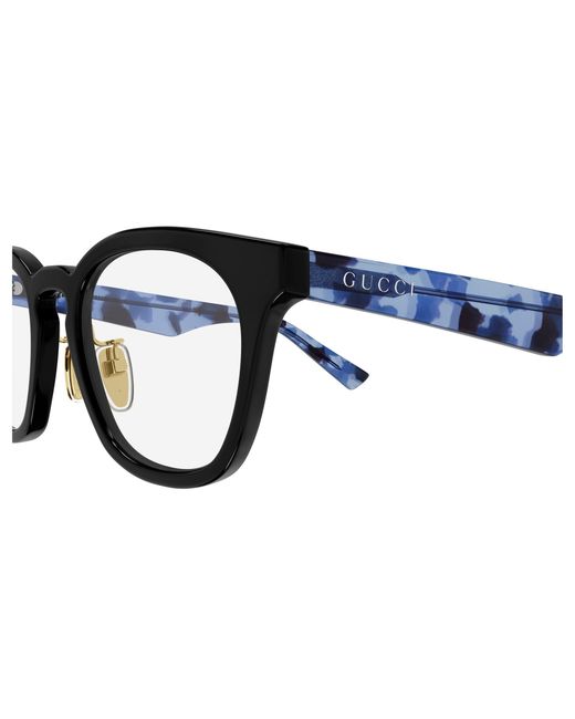 Gucci Black Gg2187Oa 003 Optical Frames Acetate Transparent Round for men