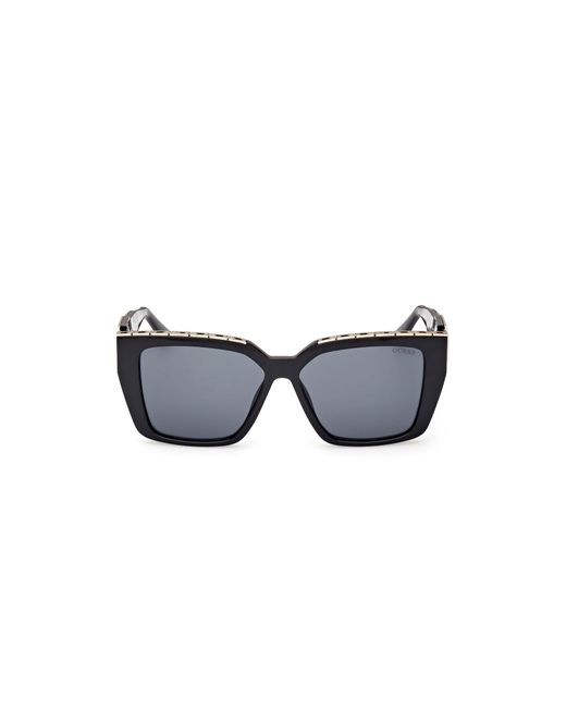 Guess Black Gu7915 01A Sunglasses Injected Smoke Squared Normal