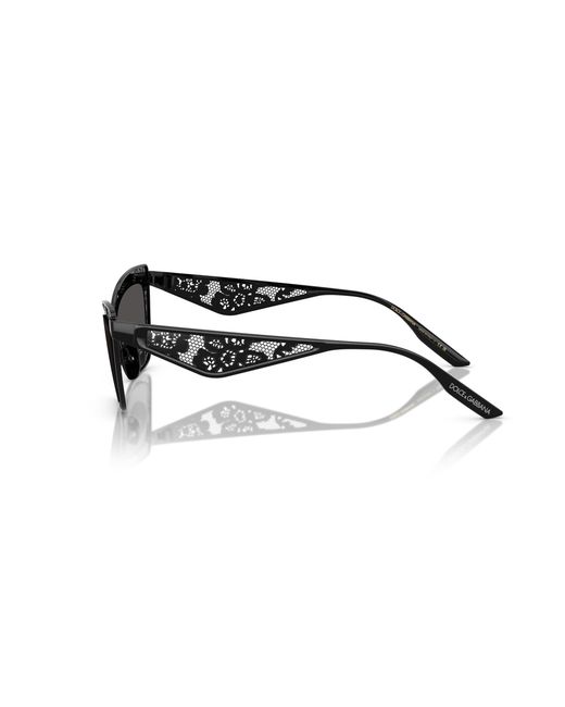 Dolce & Gabbana Black Dg2311 01/87 Sunglasses Steel Cat Eye Normal