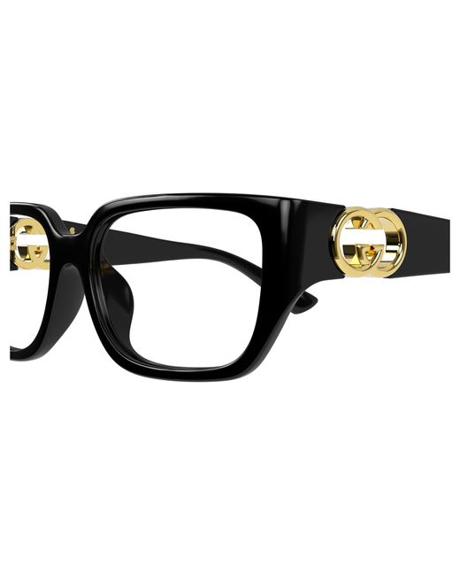 Gucci Black Gg1694Oa 001 Optical Frames Injected Transparent Squared