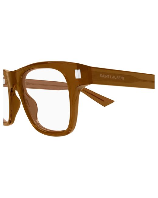 Saint Laurent Black Sl 875 Opt 012 Optical Frames Acetate Transparent Squared for men