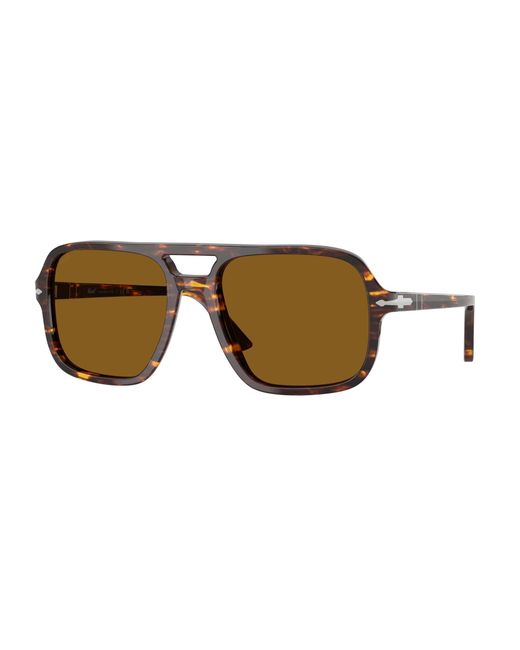 Persol Black Po3328S 121533 Sunglasses Acetate Pilot Normal for men