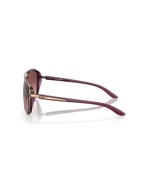 Oakley Black Oo4129 Split Time 412902 Sunglasses Metal Round Normal Shaded