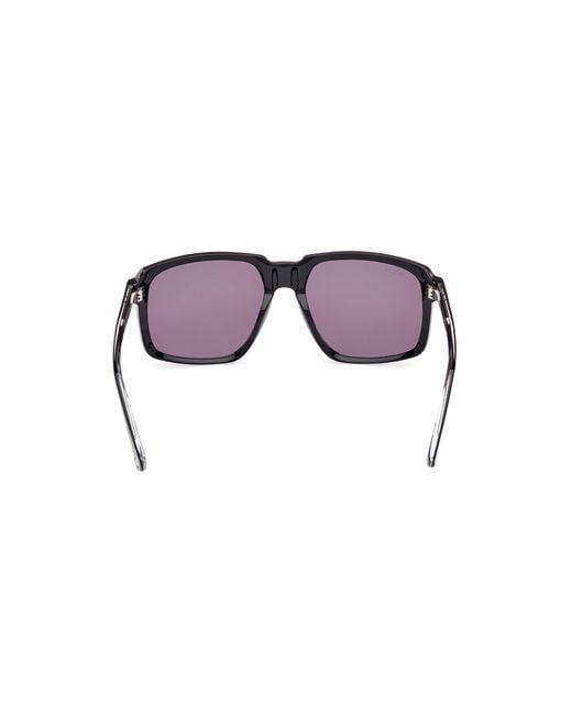 Web Black We0378 05A Sunglasses Acetate Smoke Squared Normal for men