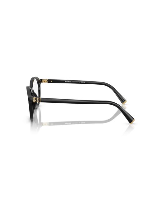Miu Miu Black Mu 02Wv 16K1O1 Optical Frames Acetate Round Normal