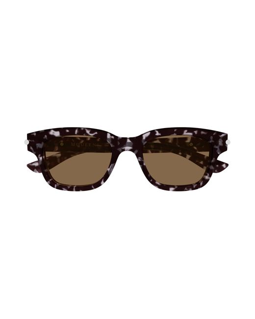 McQueen Black Am0497S 002 Sunglasses Acetate Squared