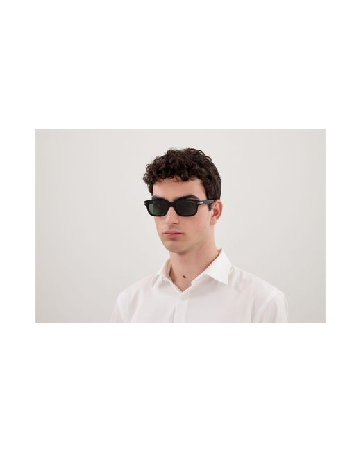 Montblanc Black Mb0436S 002 Sunglasses Acetate Squared for men