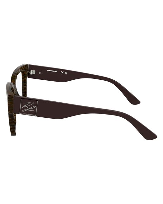 Karl Lagerfeld Black Kl6196 212 Optical Frames Acetate Squared Normal
