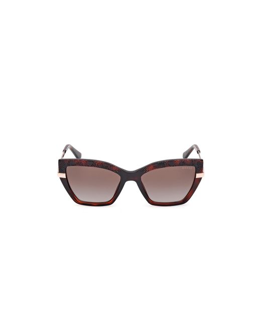Guess Black Gu00216 52F Sunglasses Injected Squared Normal