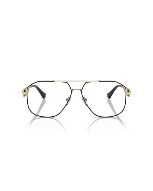 Versace Black Ve1287 1443 Optical Frames Steel Pilot Normal for men