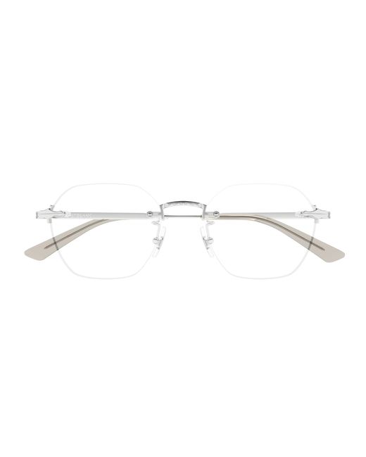 Montblanc Black Mb0403O 002 Optical Frames Metal Transparent Round for men