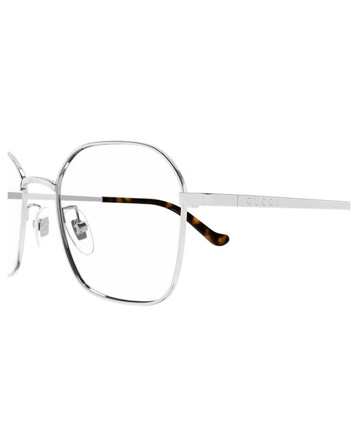 Gucci Black Gg1611Oa 002 Optical Frames Metal Transparent Round