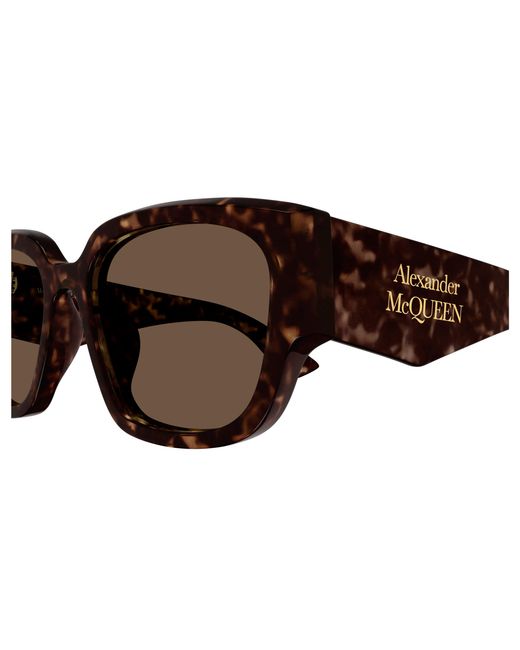 McQueen Black Am0468S 002 Sunglasses Acetate Squared