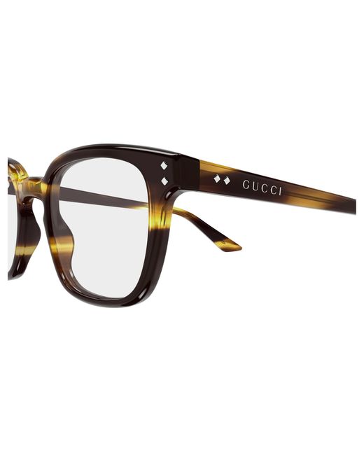 Gucci Black Gg2132O 006 Optical Frames Acetate Transparent Squared for men
