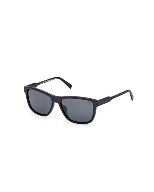 Timberland Black Tb00052-H 02D Sunglasses Injected Smoke Squared Polarized for men
