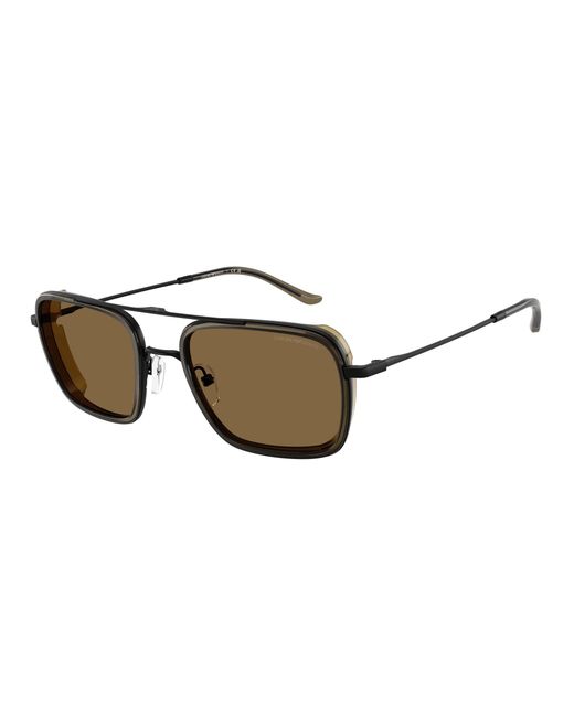 Emporio Armani Black Ea2162 300171 Sunglasses Metal Squared Normal for men