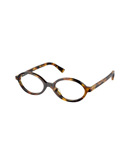 Miu Miu Black Mu 01Xv Vau1O1 Optical Frames Acetate Round Normal