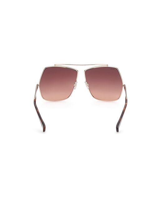 Max Mara Black Mm0006 Elsa 28F Sunglasses Metal Geometric Normal Shaded