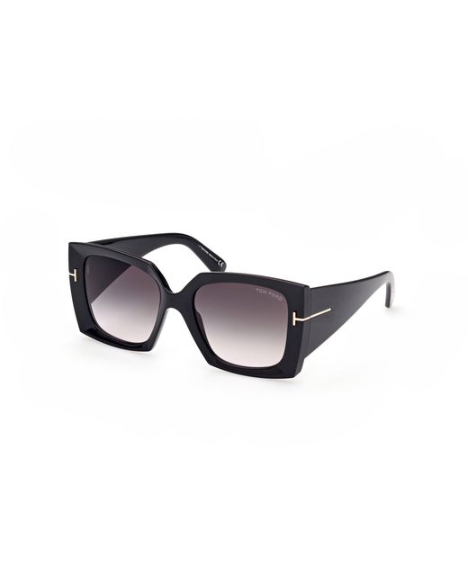 Tom Ford Black Ft0921 Jacquetta 01B Sunglasses Injected Squared Normal Shaded