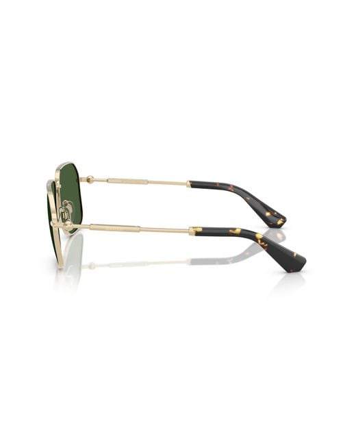 Burberry Green Be3159 110971 Sunglasses Metal Geometric Normal for men