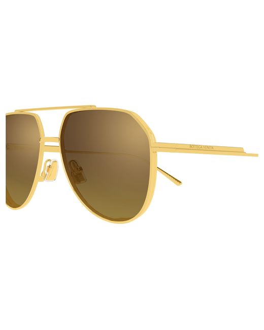 Bottega Veneta Black Bv1465S 004 Sunglasses Metal Pilot