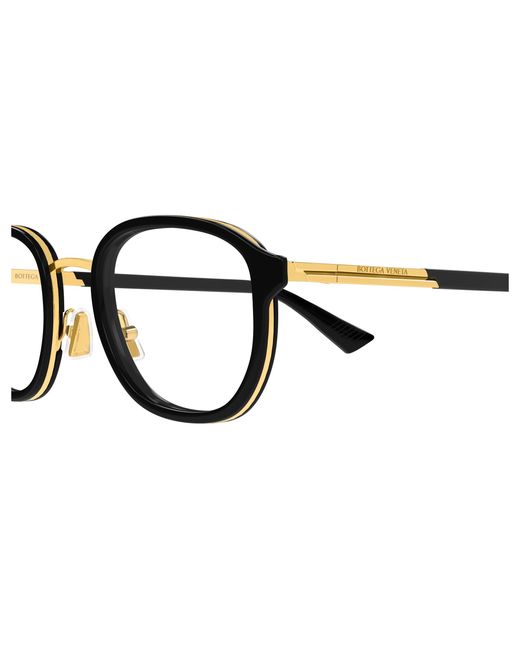 Bottega Veneta Black Bv1376O 002 Optical Frames Acetate Transparent Round for men