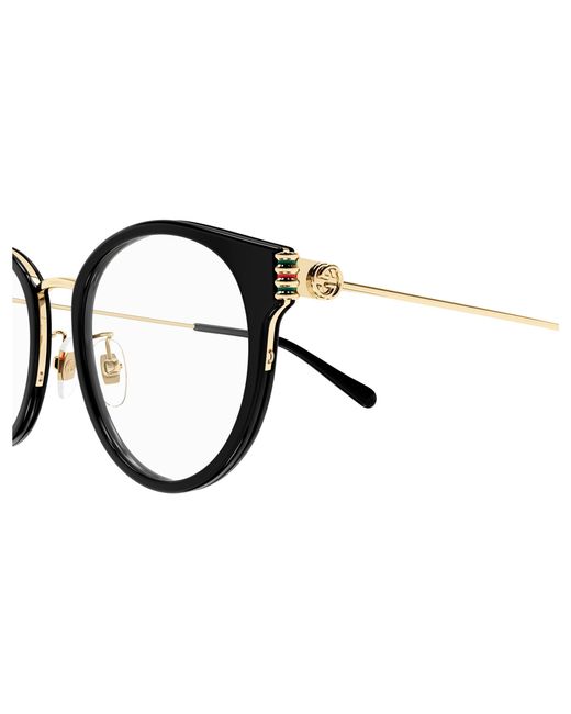 Gucci Black Gg1885Oa 002 Optical Frames Acetate Transparent Round
