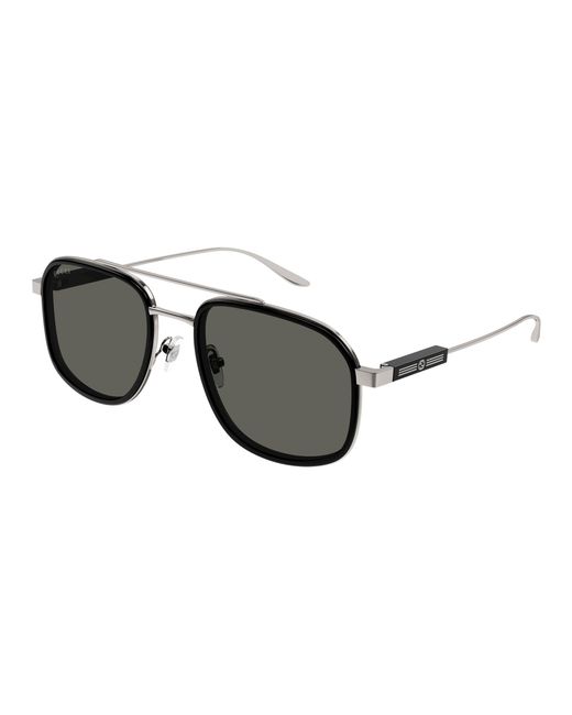 Gucci Black Gg1310S 001 Sunglasses Metal Squared Normal for men