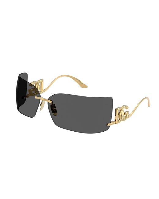 Dolce & Gabbana Black Dg2319 02/87 Sunglasses Metal Squared Normal