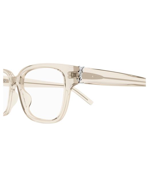 Saint Laurent Black Sl M150 004 Optical Frames Acetate Transparent Squared