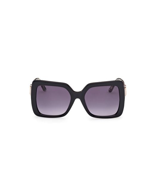 Guess Black Gm00019 01B Sunglasses Acetate Smoke Butterfly Normal