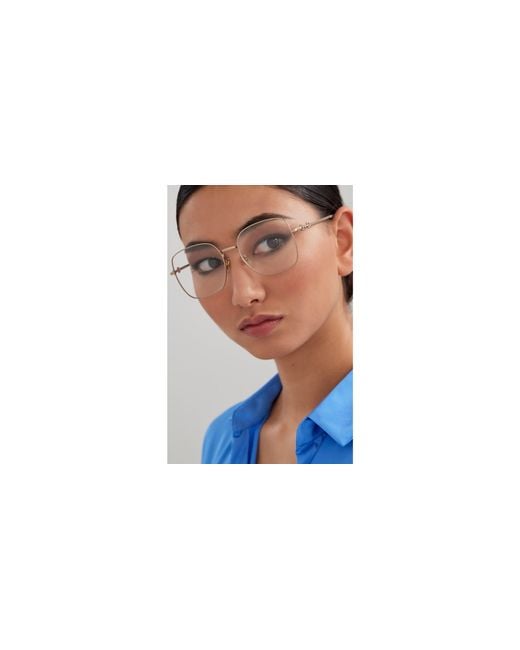 Gucci Black Gg0883Oa 001 Optical Frames Metal Squared