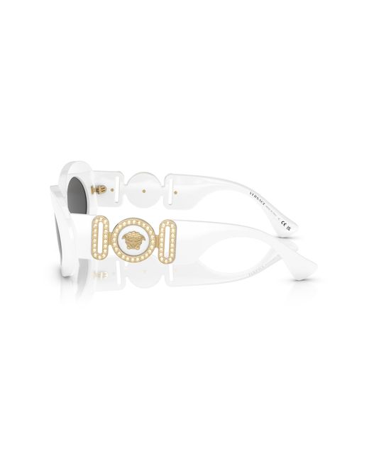Versace Black Ve4426Bu 314/87 Sunglasses Acetate Round Normal